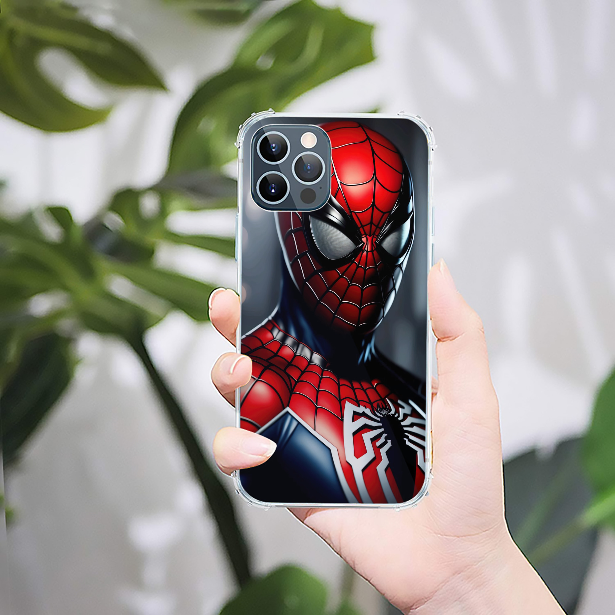 （画像用） Spider Man スパイダーマン 【iPhone 12シリーズ対応】透明スマホケース（クリアソフトケース）